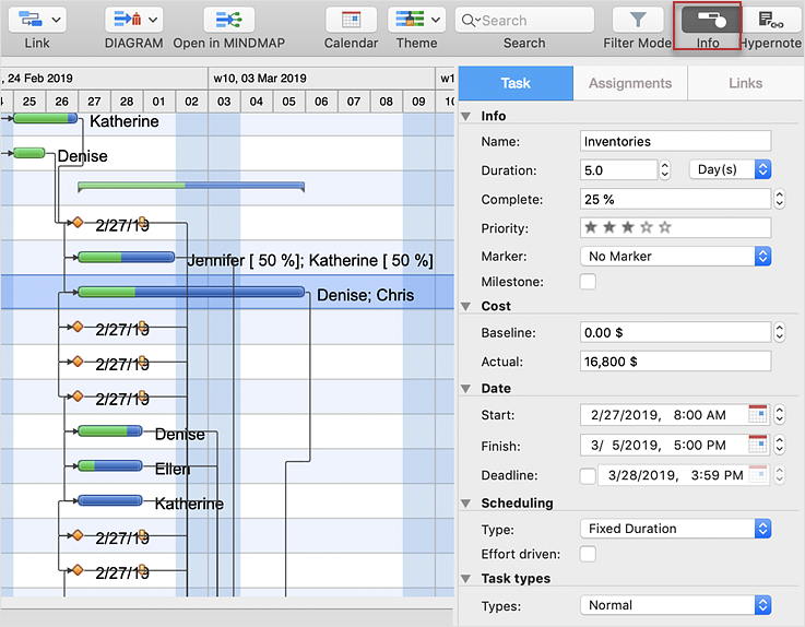 How to Find Task Information in a Project File