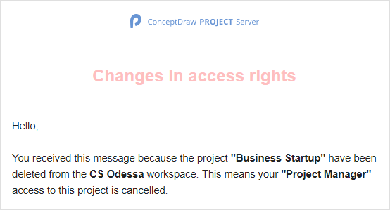 How to Remove a Project from the ConceptDraw PROJECT Server *