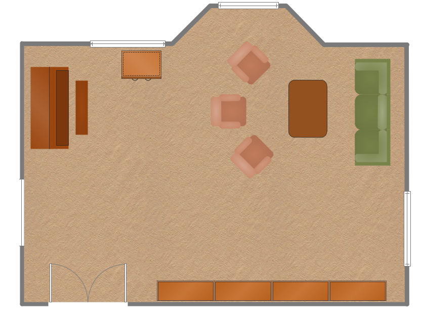 Living room layout design