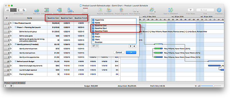 What Is a Project Baseline and how to set it in ConceptDraw PROJECT?