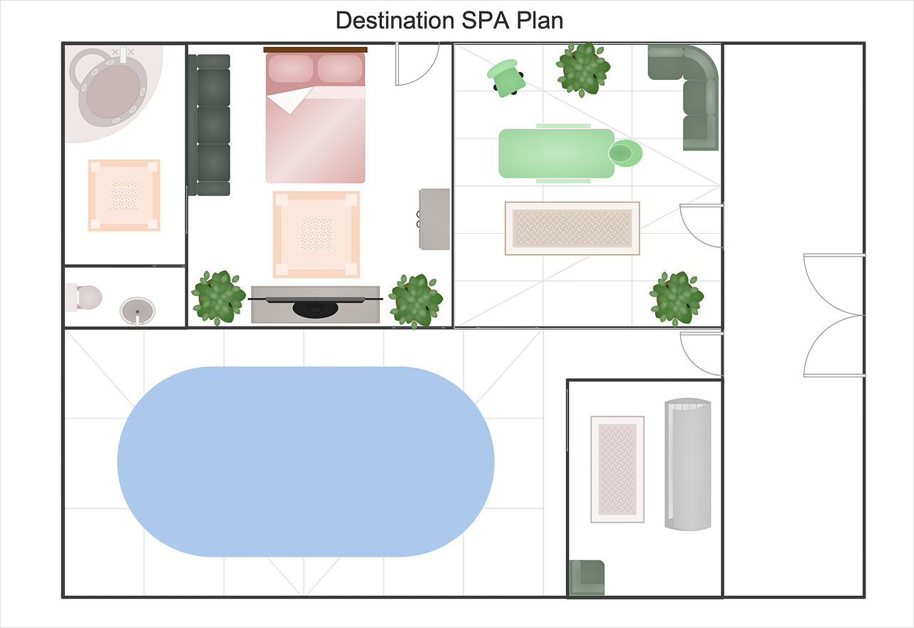 Spa Floor Plan How To Draw A Floor Plan For Spa Gym And Spa