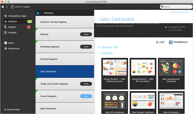 ConceptDraw STORE User Interface