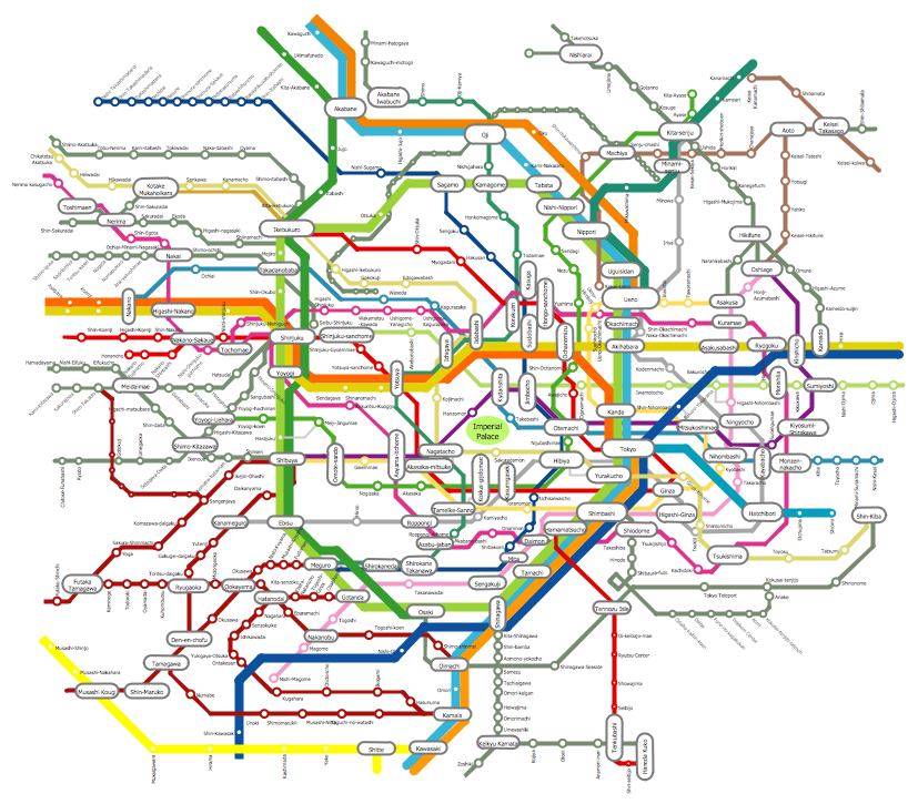 Subway Map - Tokyo Tube