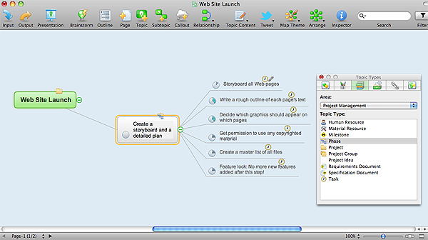 Topic Types in ConceptDraw MINDMAP