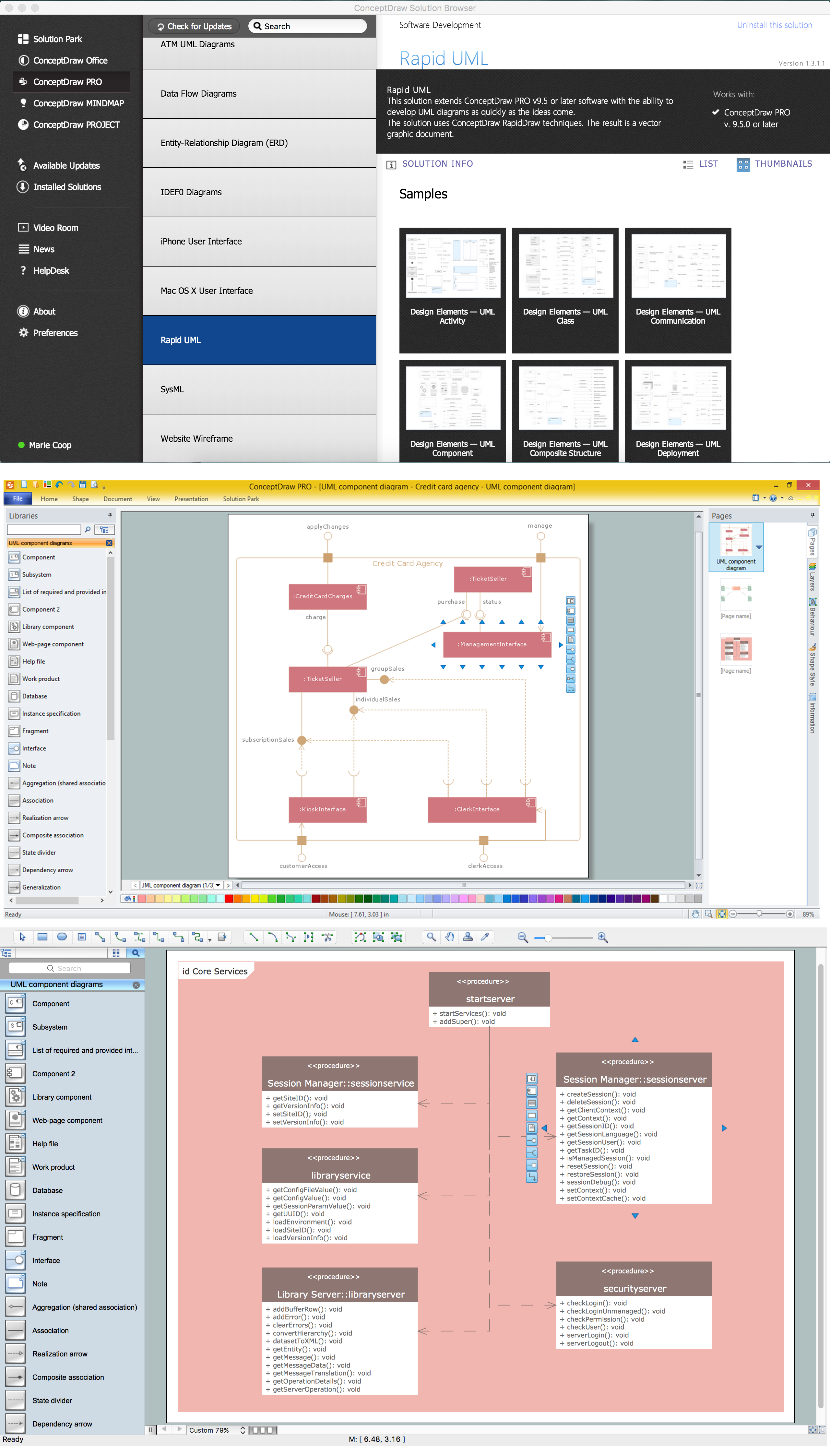 UML Component diagram solution UML Component diagram solution