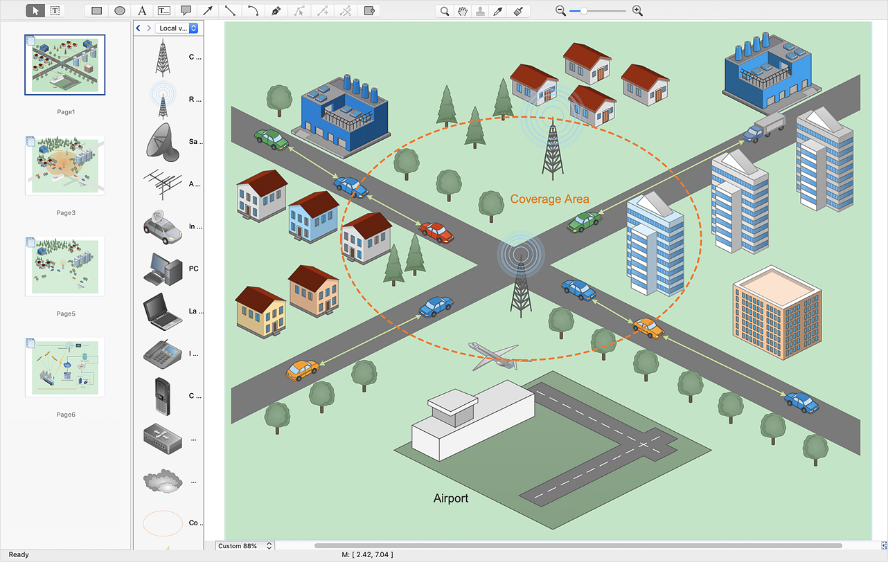 Create a Vehicular Network Diagram