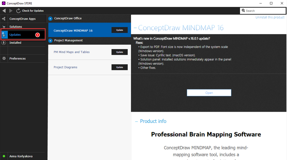 How to update ConceptDraw software conceptdraw-software-updates