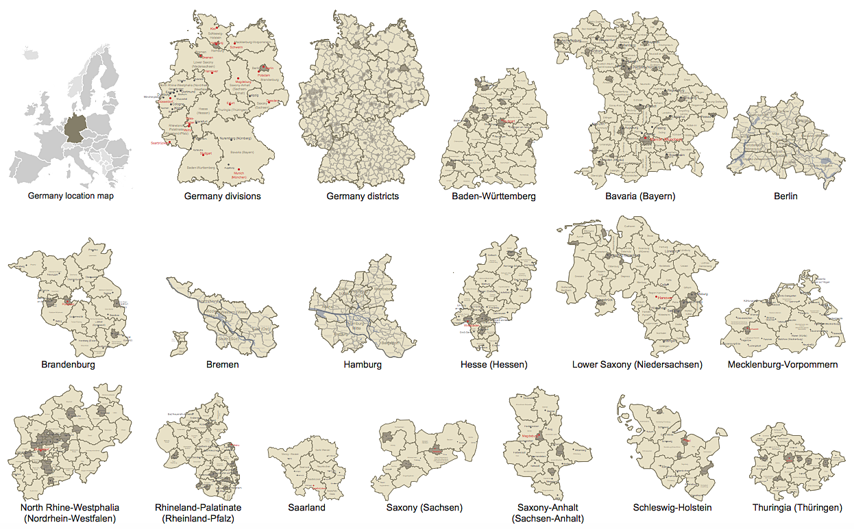 Germany map elements