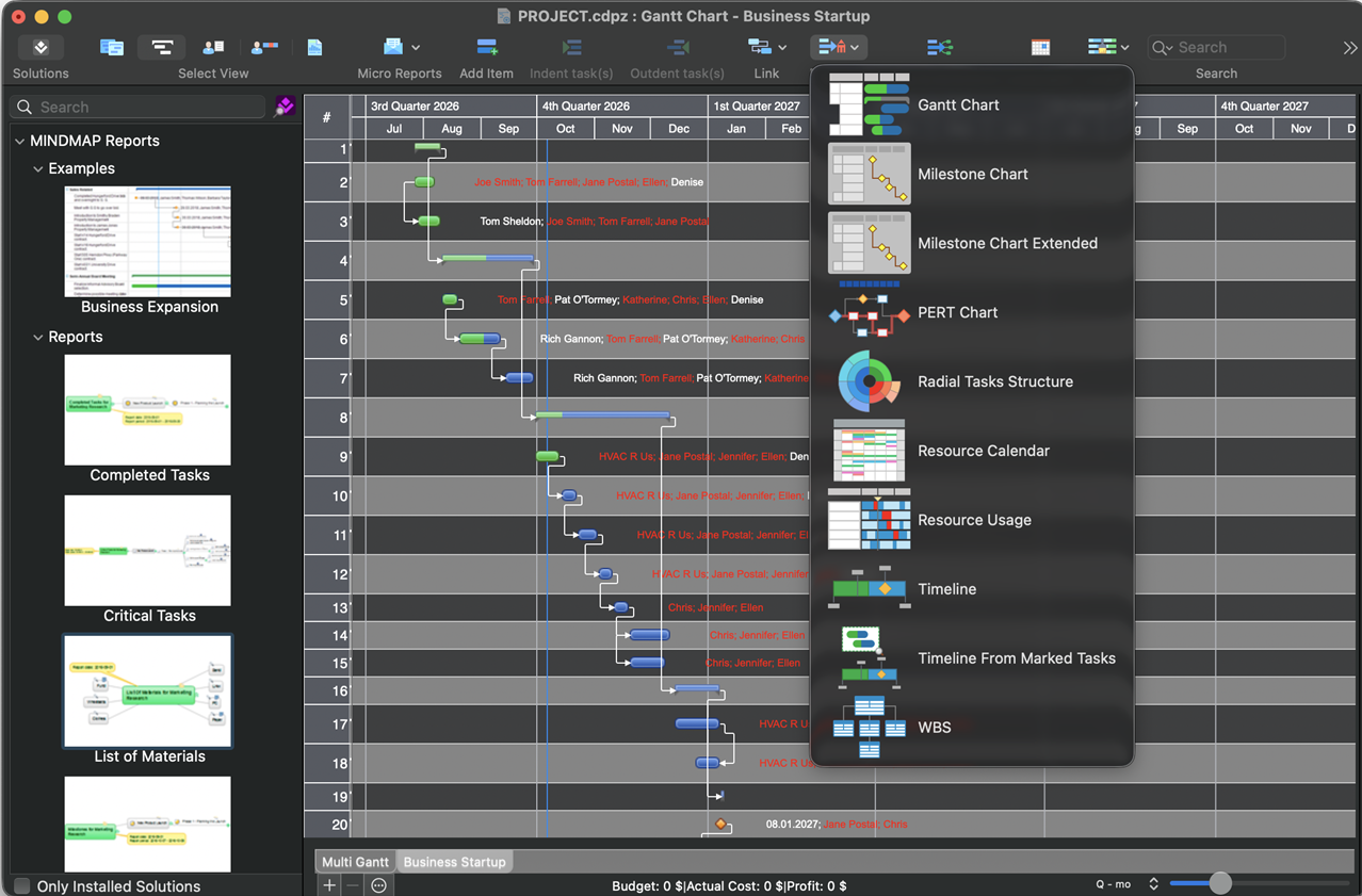 Information exchange across ConceptDraw OFFICE