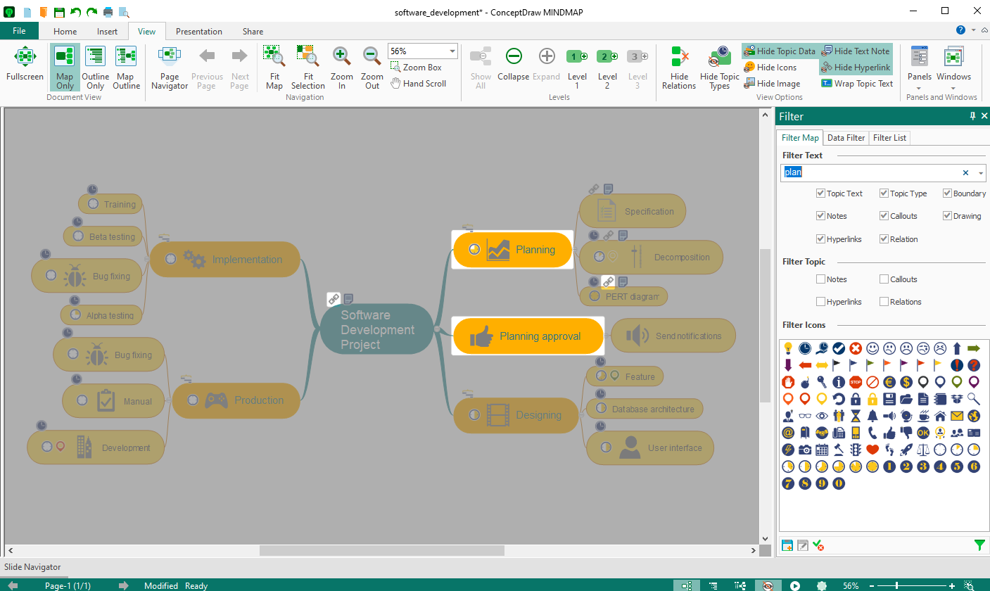 ConceptDraw MINDMAP conceptdraw-mindmap-filters