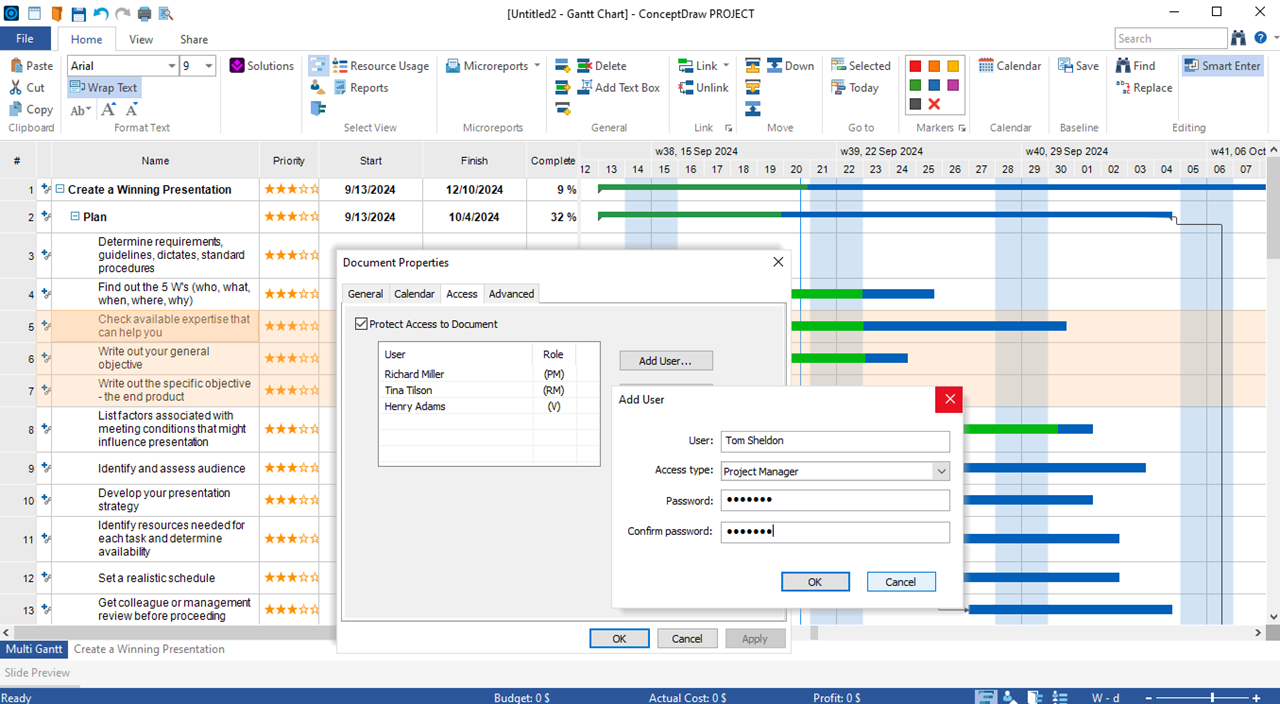 ConceptDraw PROJECT conceptdraw-project-features