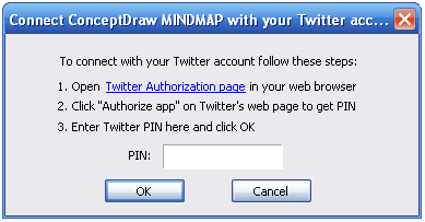 connect ConceptDraw MINDMAP dialog box