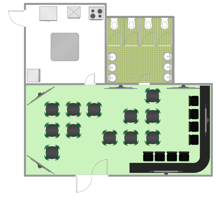 Conceptdraw Samples Building Plans Cafe And Restaurant Plans