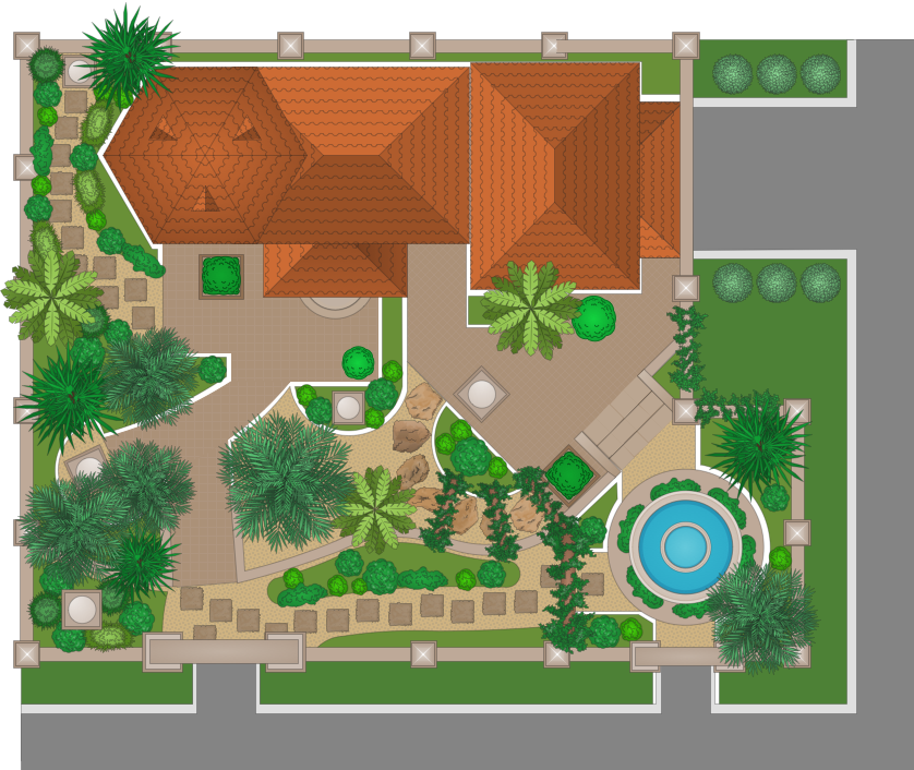 ConceptDraw Samples | Building plans — Landscape and garden