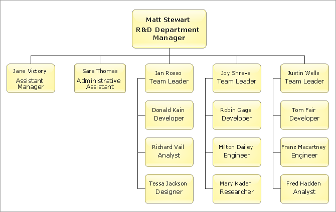 Samples Of Kitchen Organization Chart