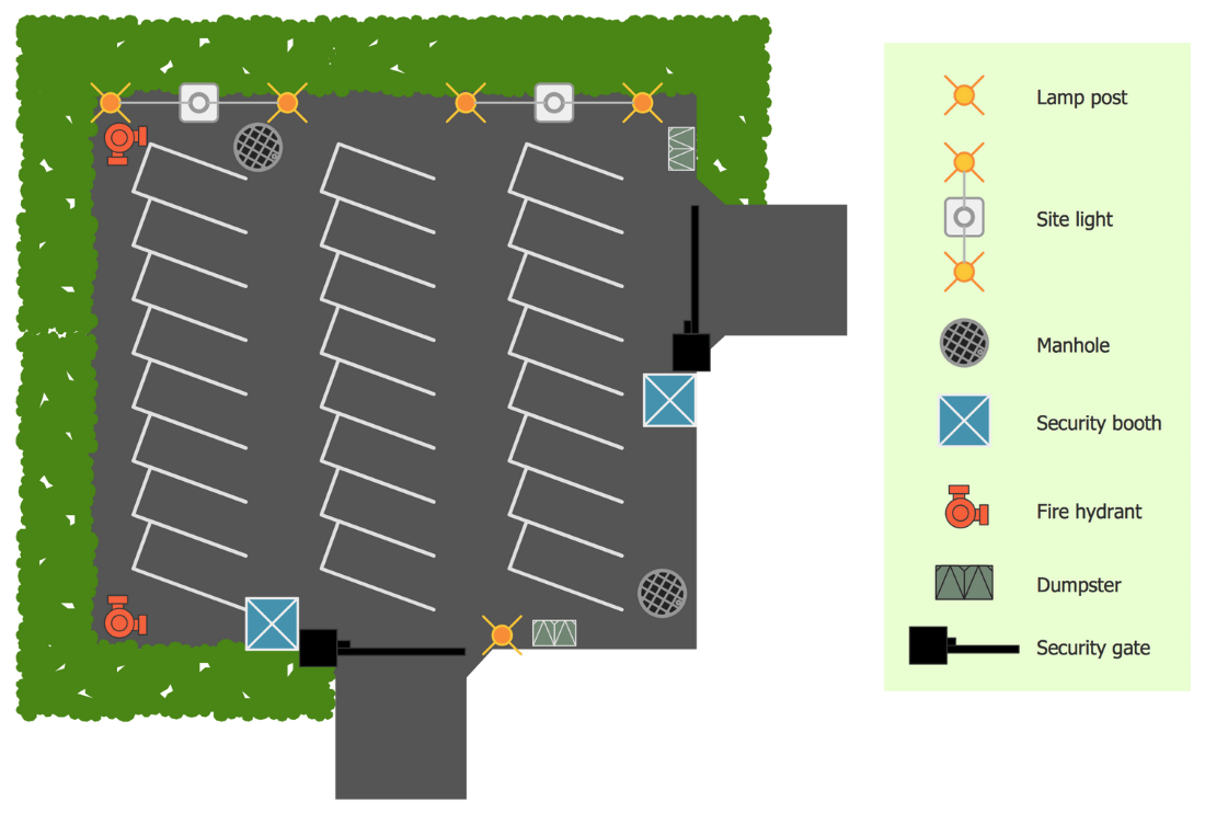 Parking Map Example Building plans — Site