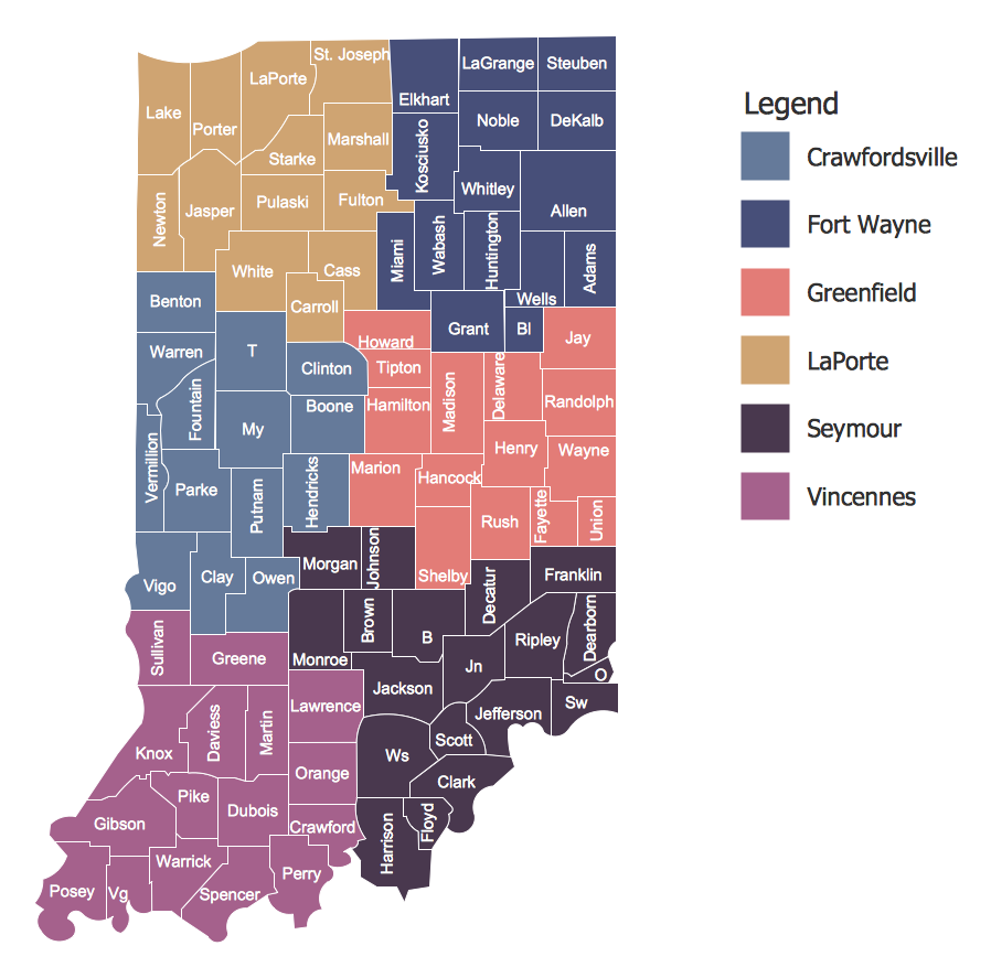 ConceptDraw Samples | Maps — USA Maps
