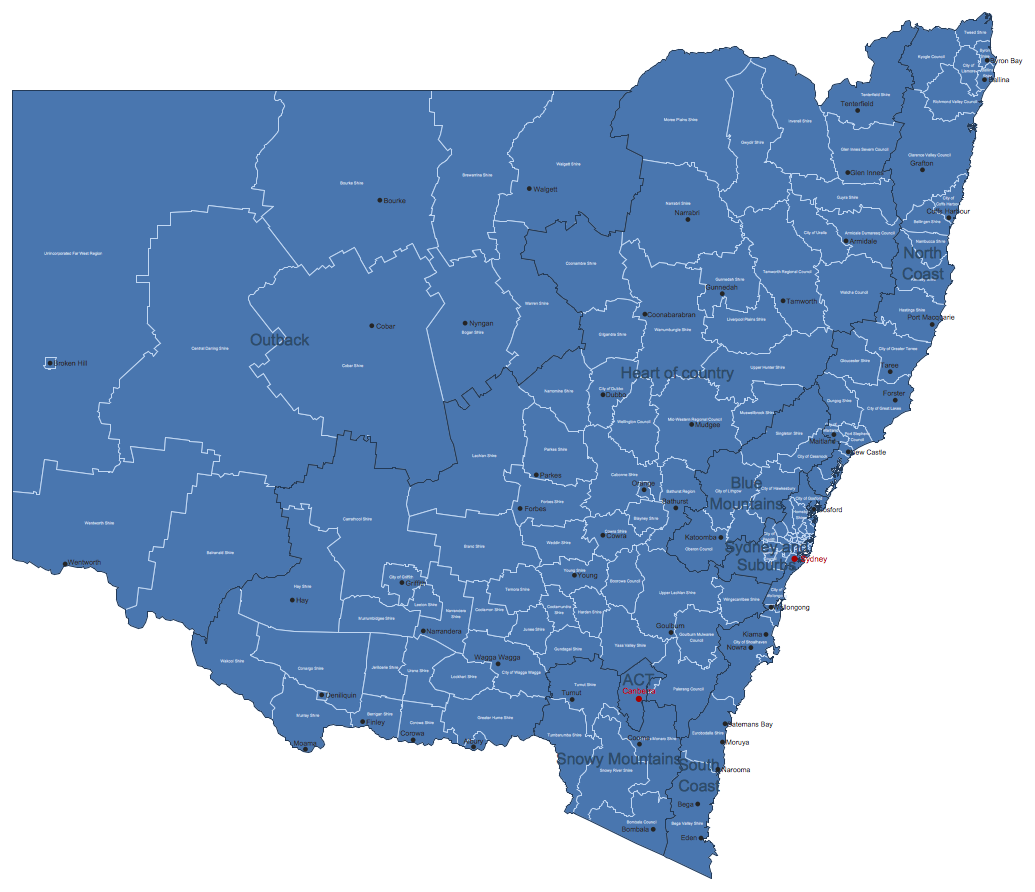 ConceptDraw Samples | Maps — Australia Map