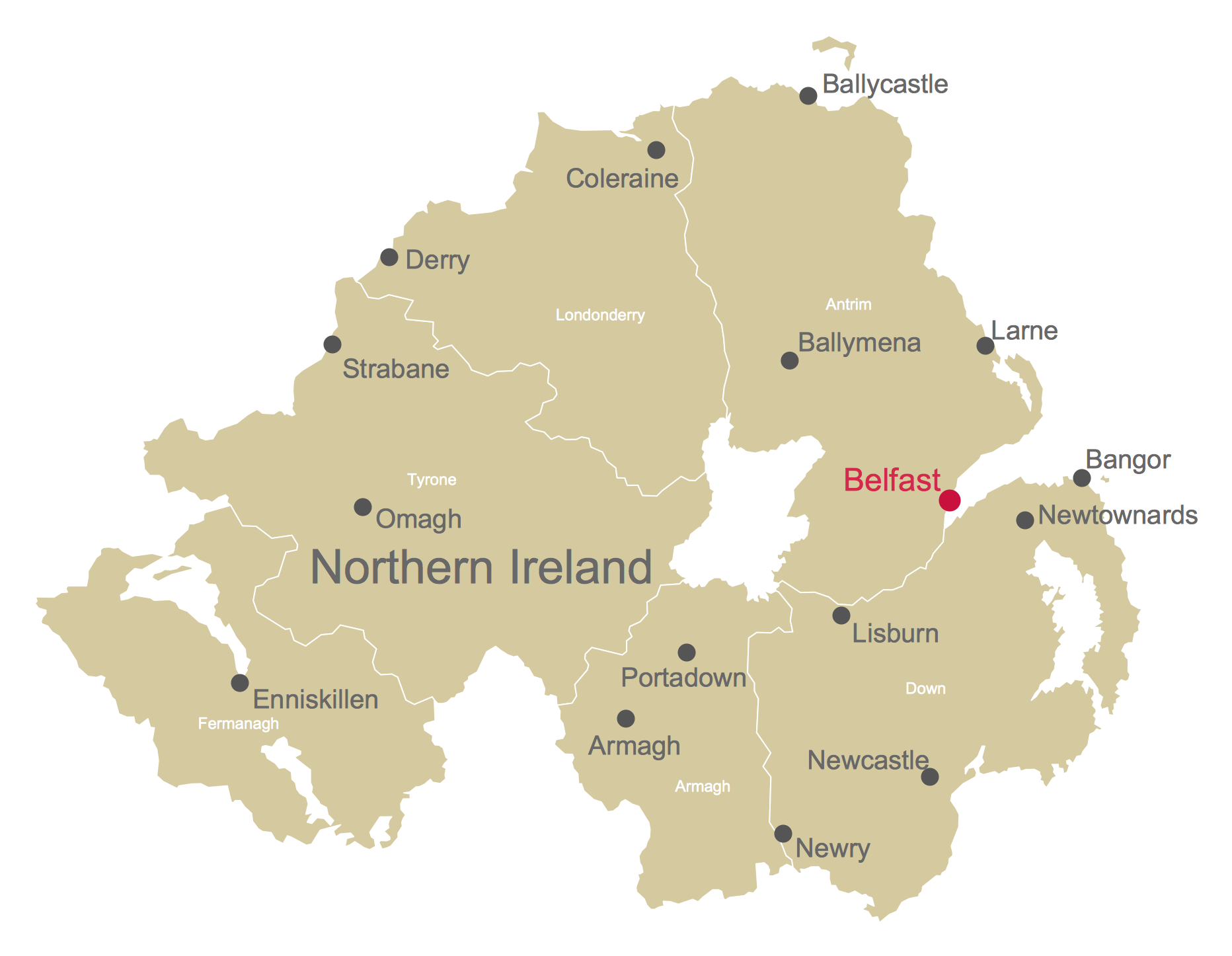 ConceptDraw Samples | Maps — UK Map