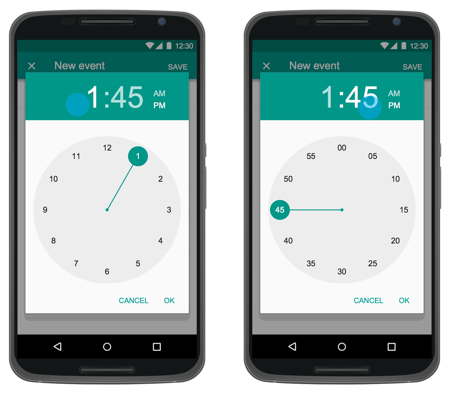 ConceptDraw Samples | Software development — Android user interface