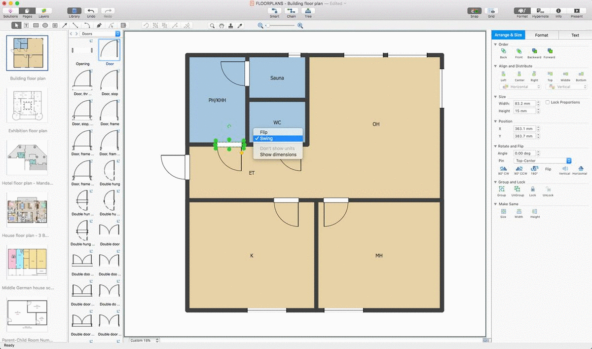 Floor Plans Solution for Apple macOS and Microsoft Windows