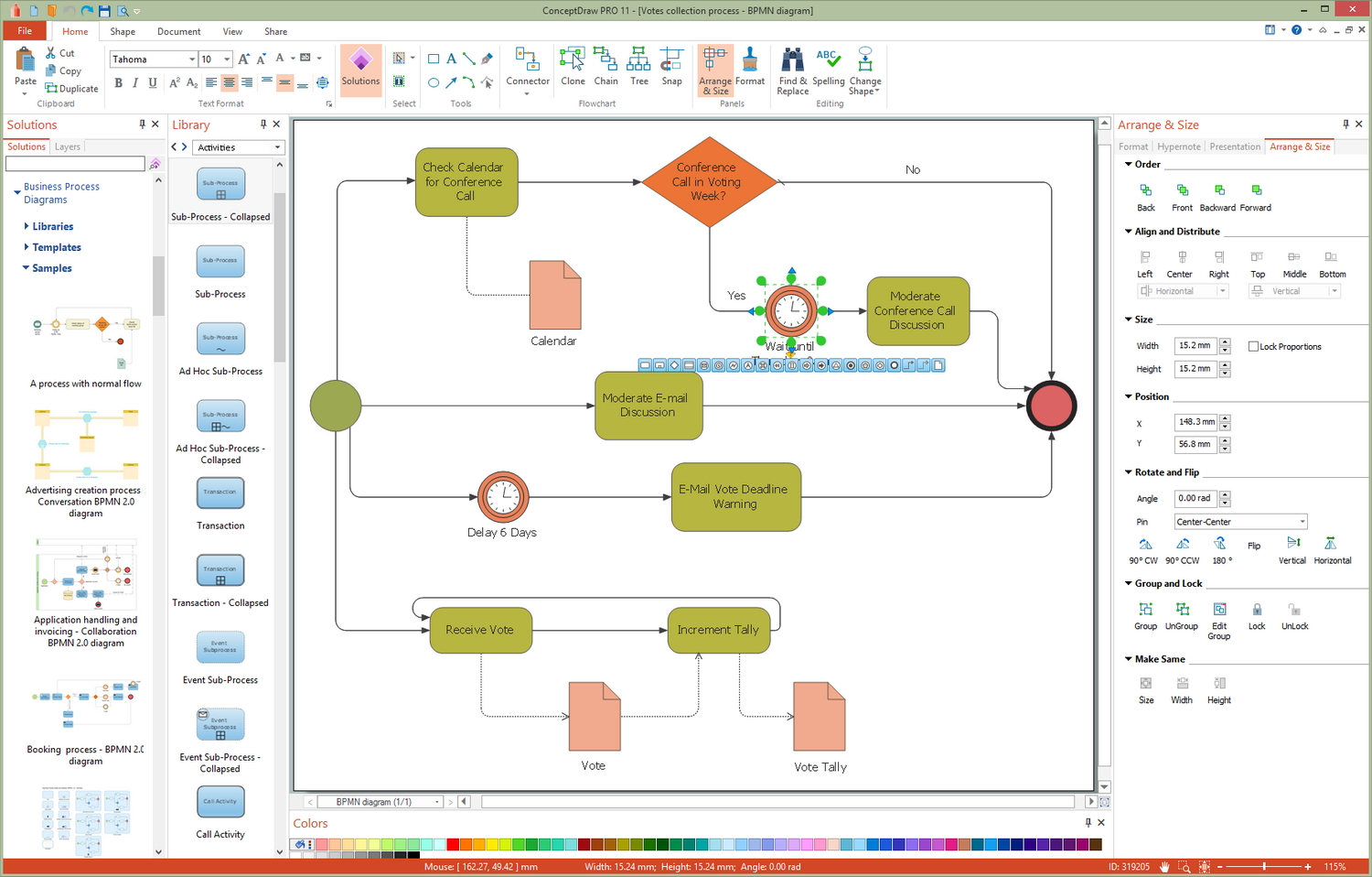 Business Process Diagram Solution | ConceptDraw.com types of process flow diagrams 