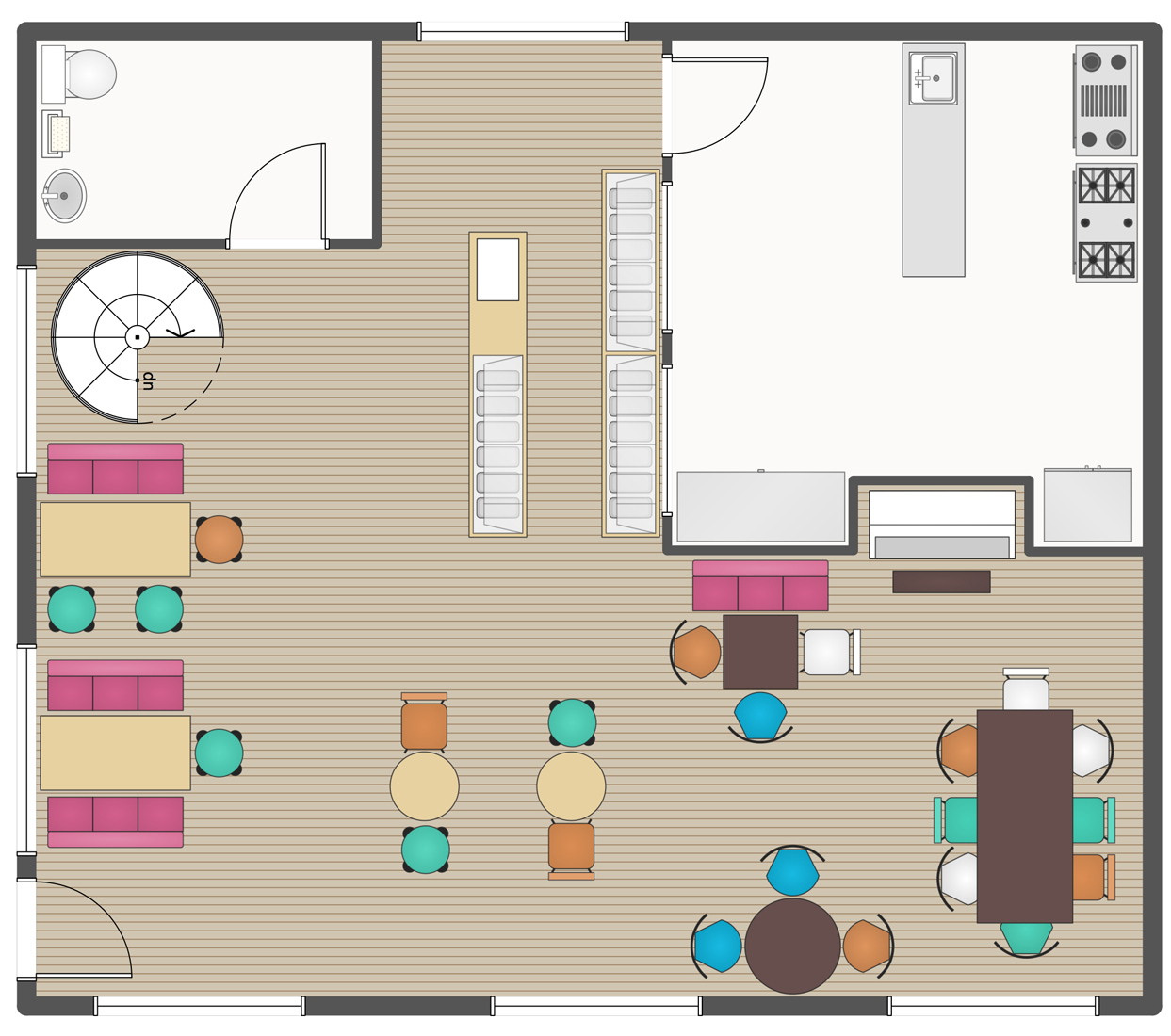 Cafe And Restaurant Floor Plan Solution Conceptdraw Com