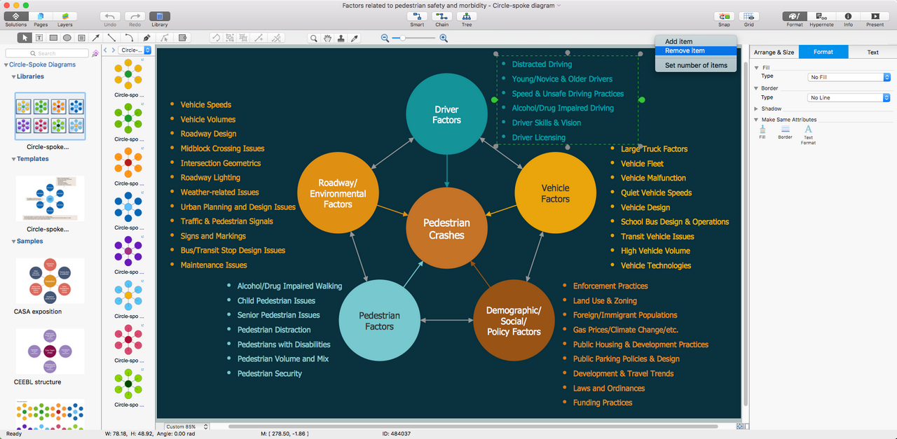 Circle-Spoke Diagrams solution for macOS X