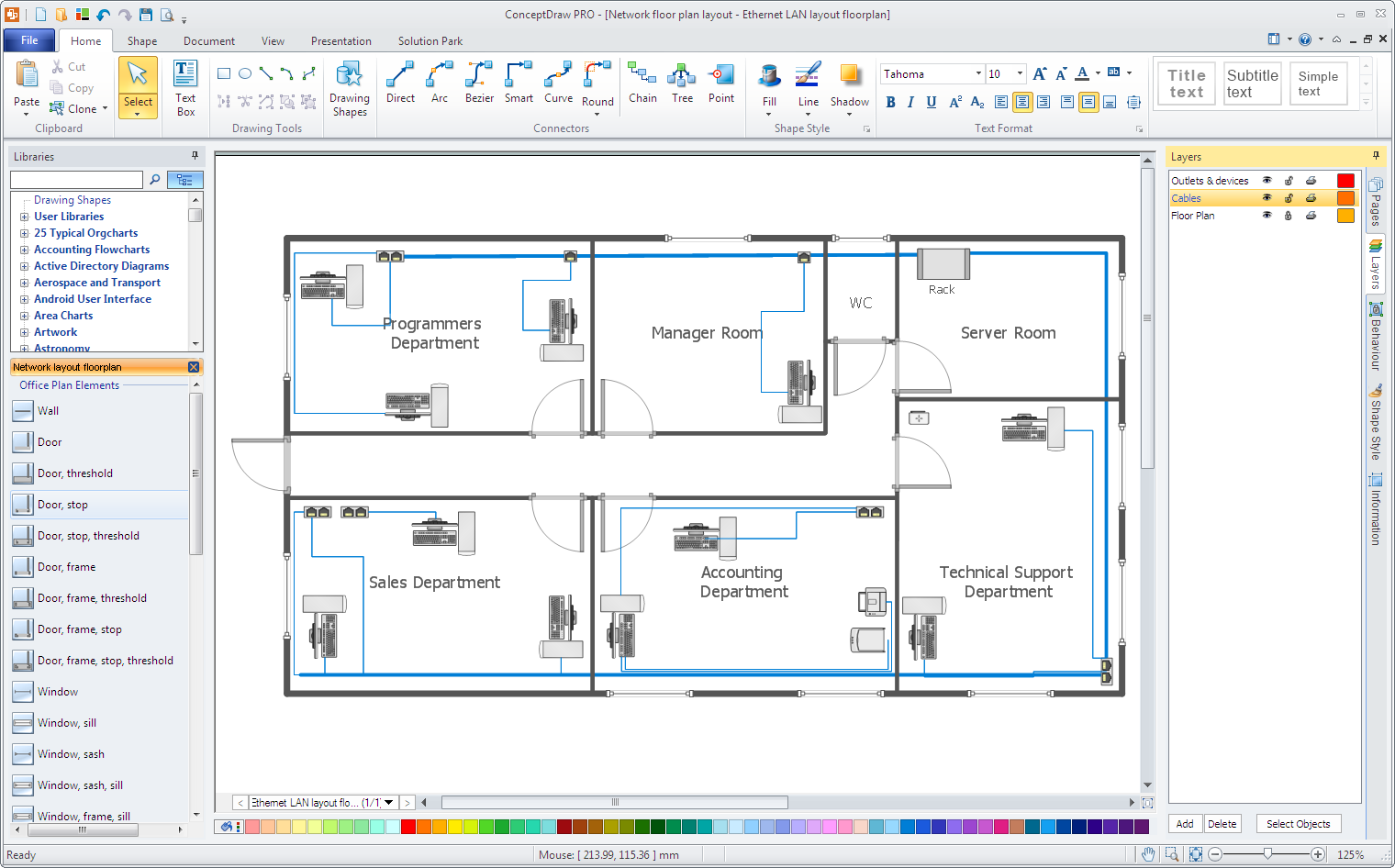 Office Network floor plan