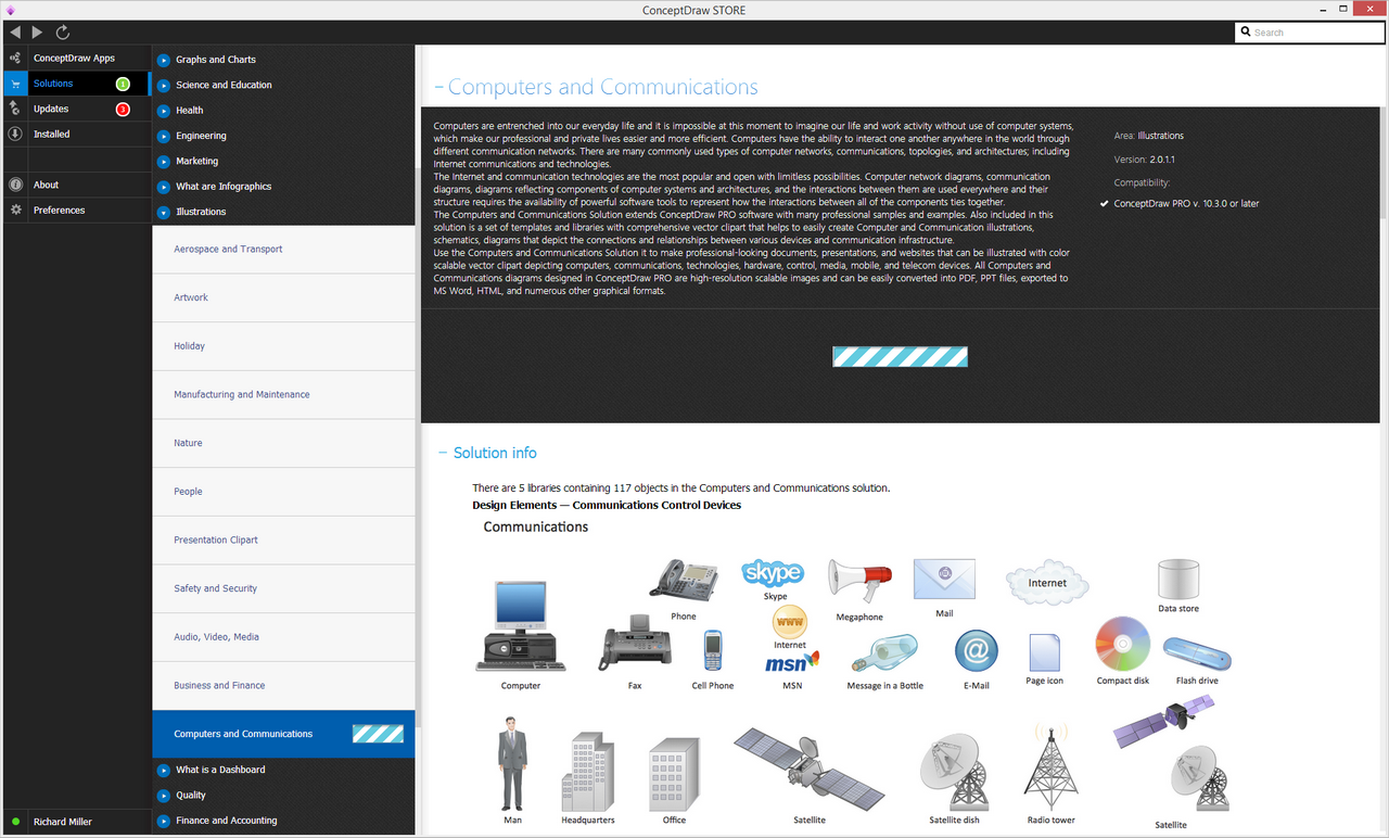 Computers and Communications Illustration Solution - Install