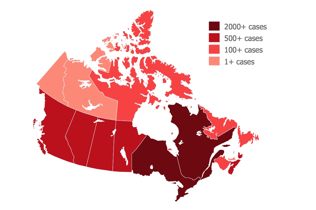Continent Map — 2009 Flu Pandemic in Canada