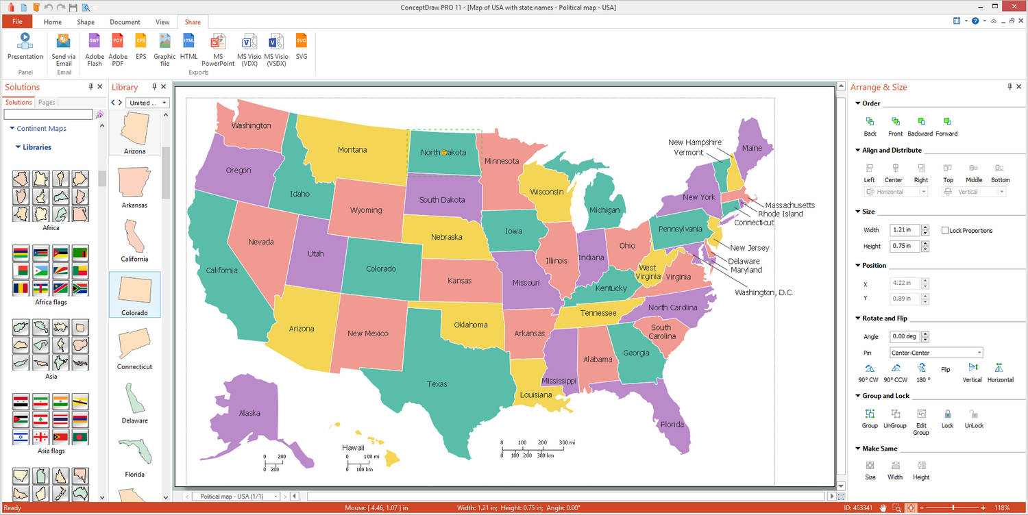 Continent Maps Software for Microsoft Windows