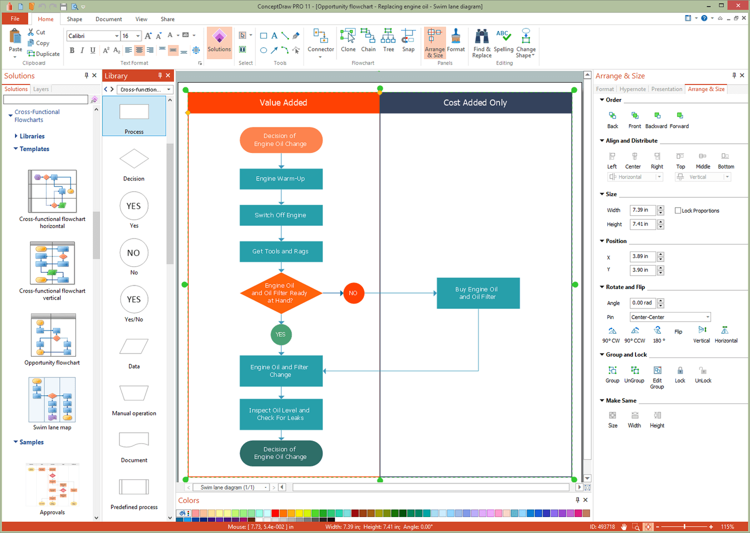 Cross-Functional Flowcharts Solution for Microsoft Windows