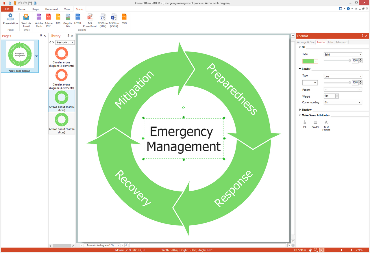 Basic Circular Arrows Diagrams Solution for Microsoft Windows