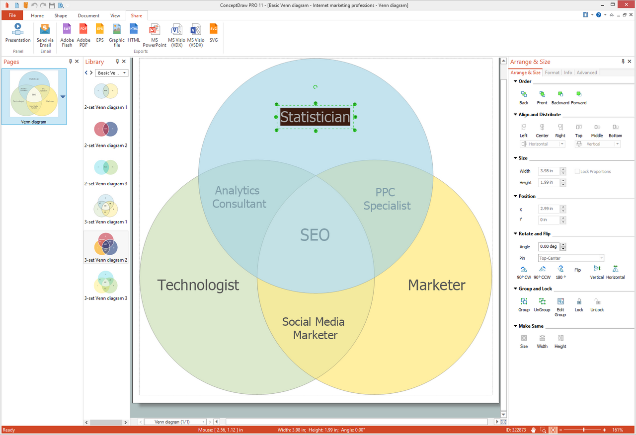 Basic Venn Diagrams Solution for Microsoft Windows