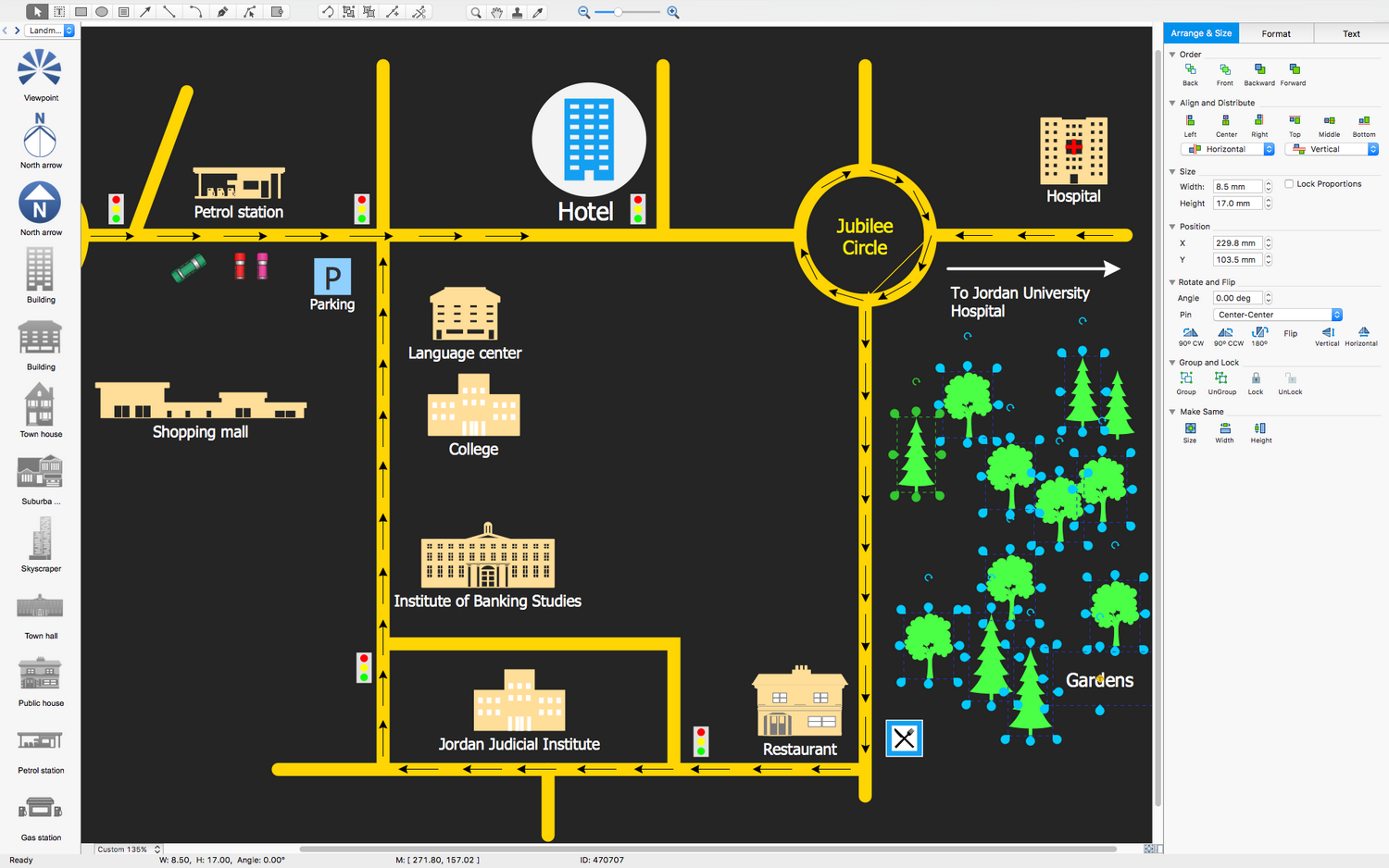 Directional Maps Software for macOS X