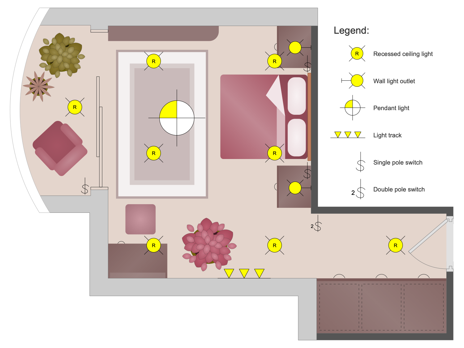 Bedroom Lighting Plan