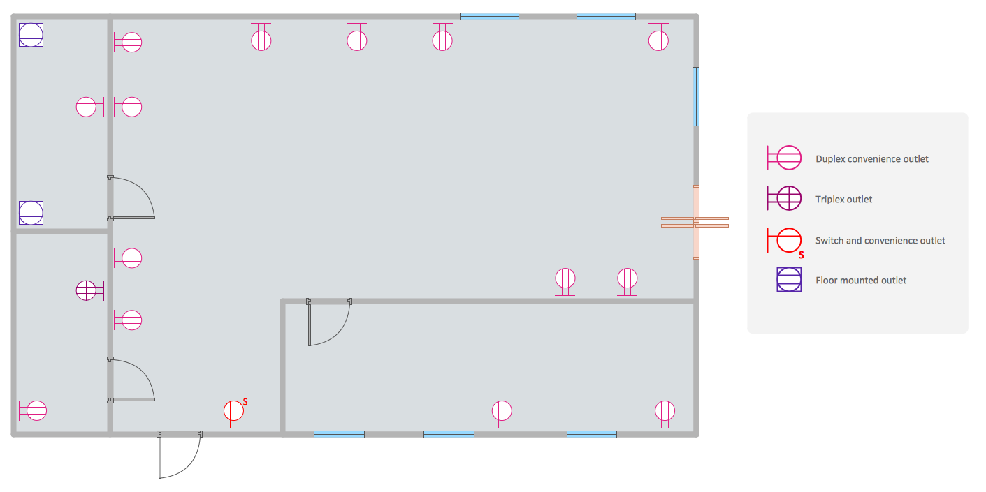 Electric and Telecom Plans Solution | ConceptDraw.com wiring diagram sample room 