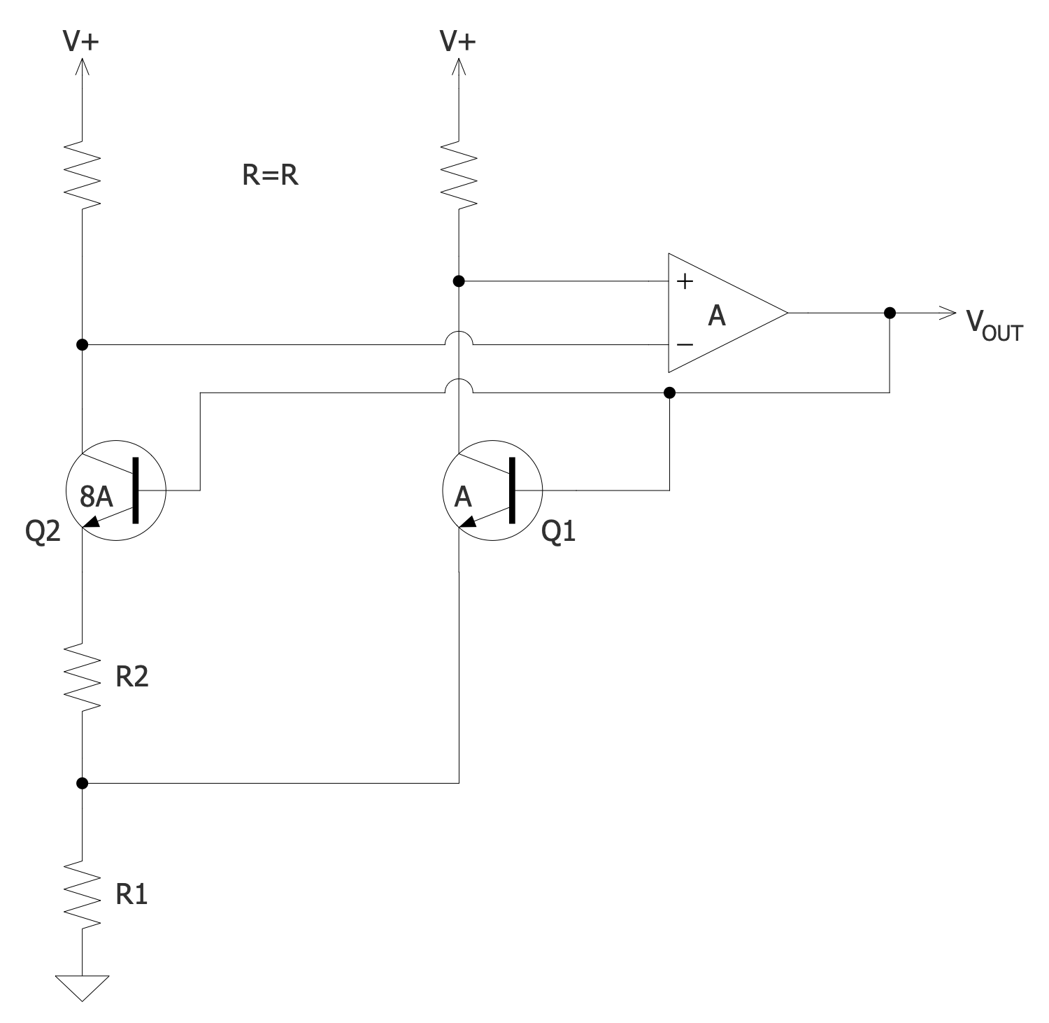 Brokaw Cell Bandgap Voltage Reference