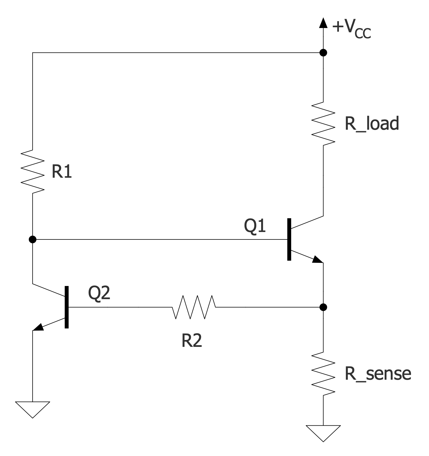 Current Limiter with NPN Transistors