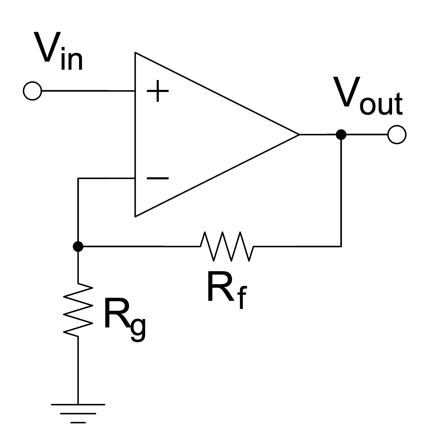 Op Amp with Negative Feedback Non Inverting Amplifier