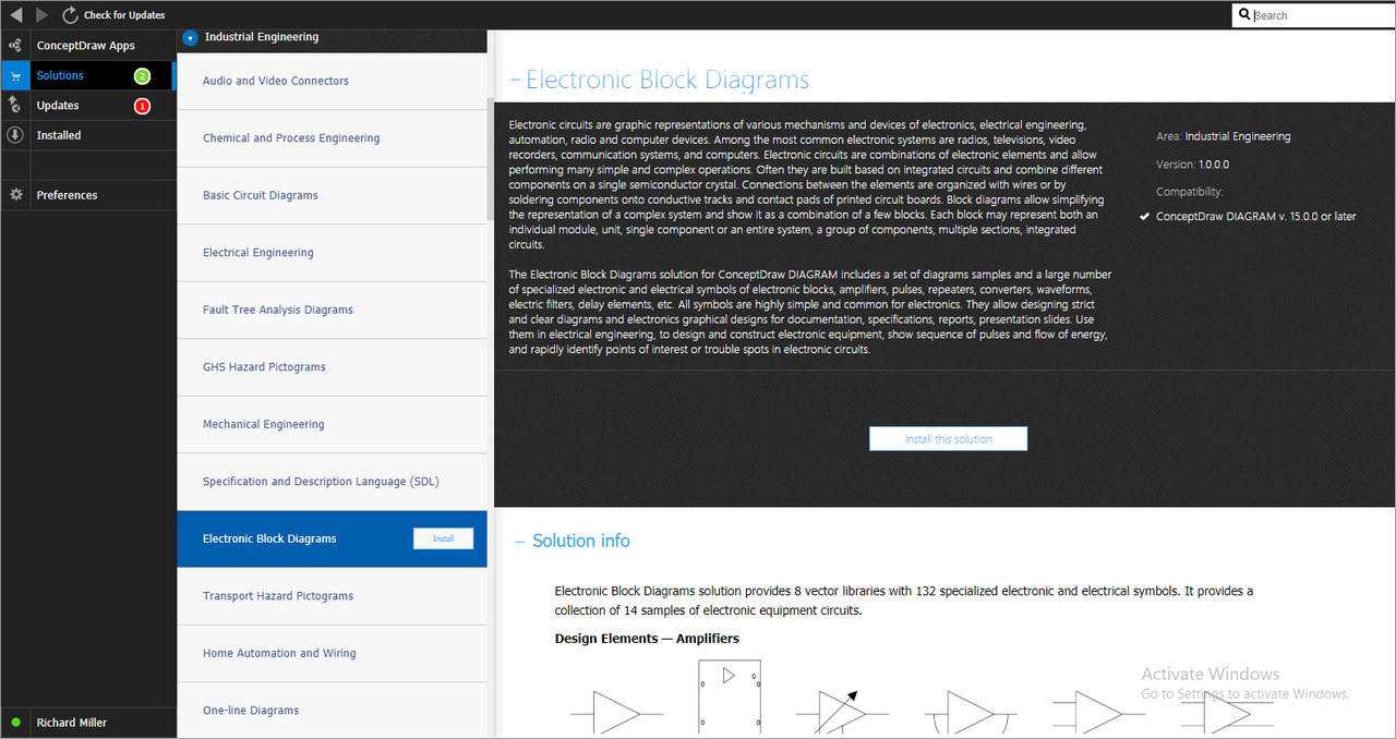 Electronic Block Diagrams solution - Install