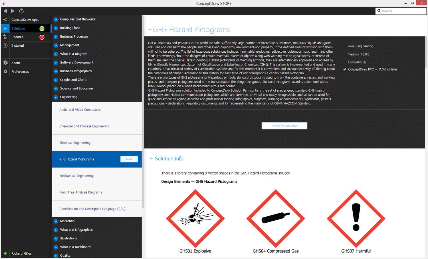 GHS Hazard Pictograms Solution - Install