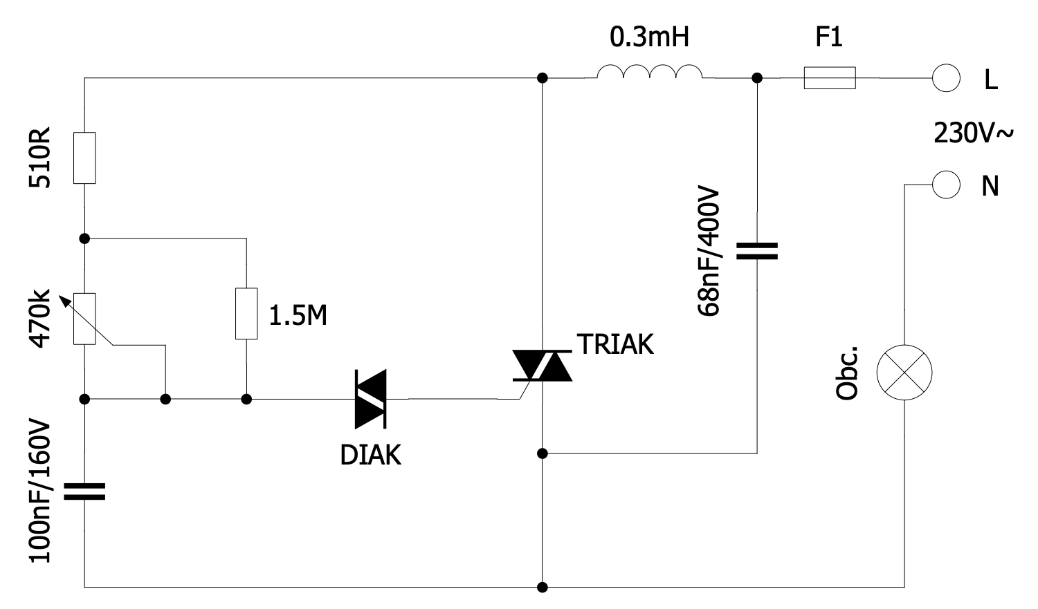 TRIAC Light Power Regulator