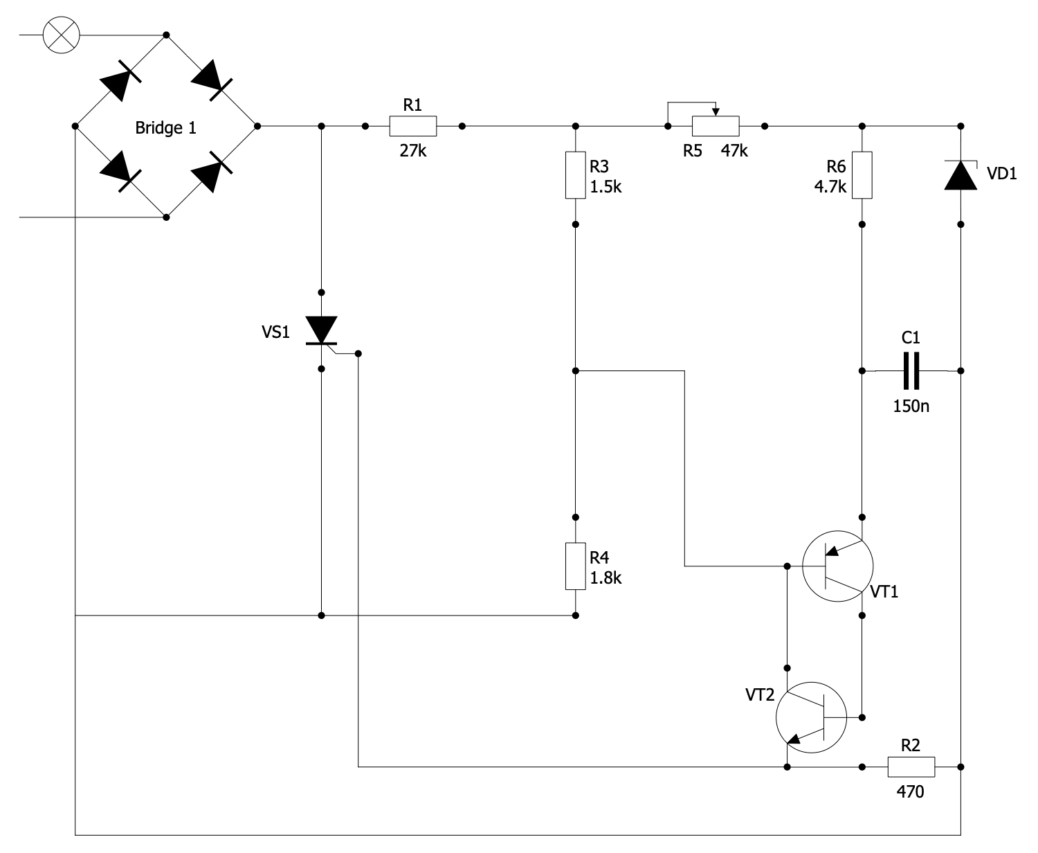 Thyristor Light Power Regulator