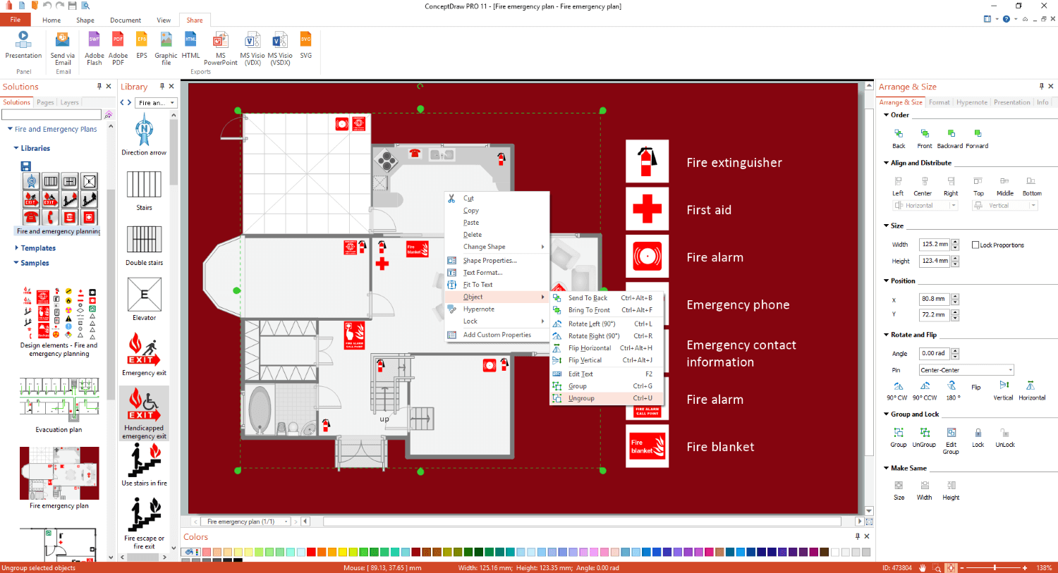 Fire and Emergency Plans Solution  ConceptDraw.com