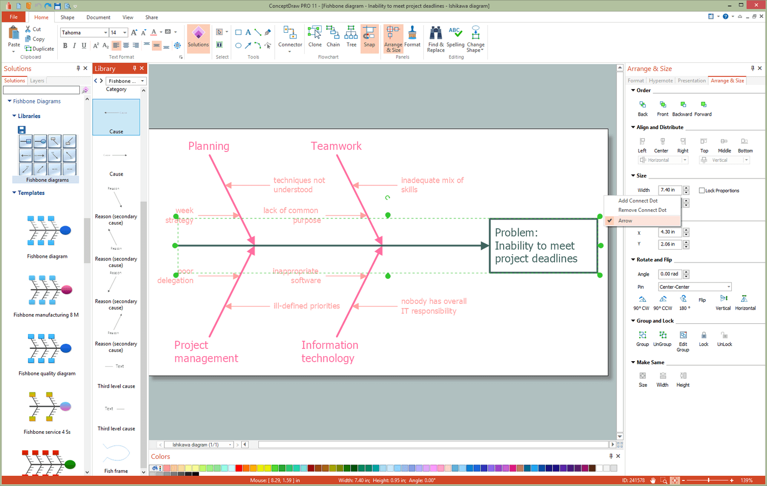 Fishbone Diagrams Solution for Microsoft Windows