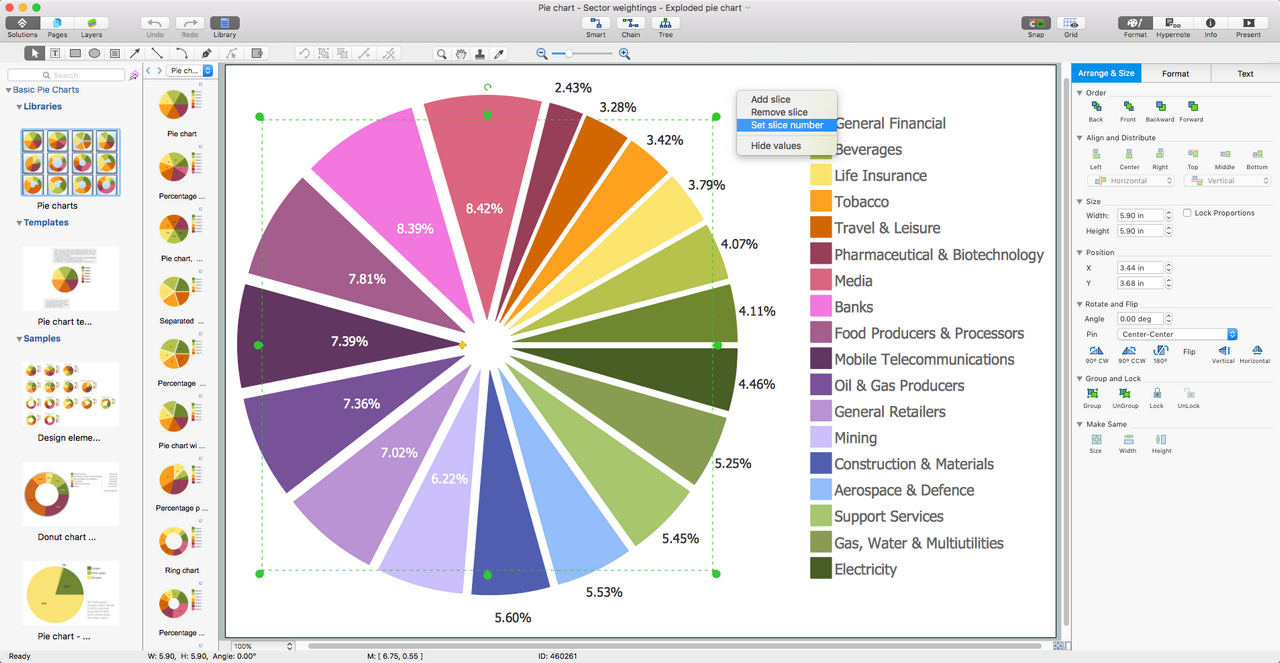 Basic Pie Charts Solution for macOS X