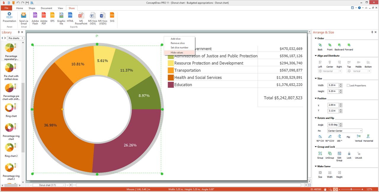 Basic Pie Charts Solution for Microsoft Windows