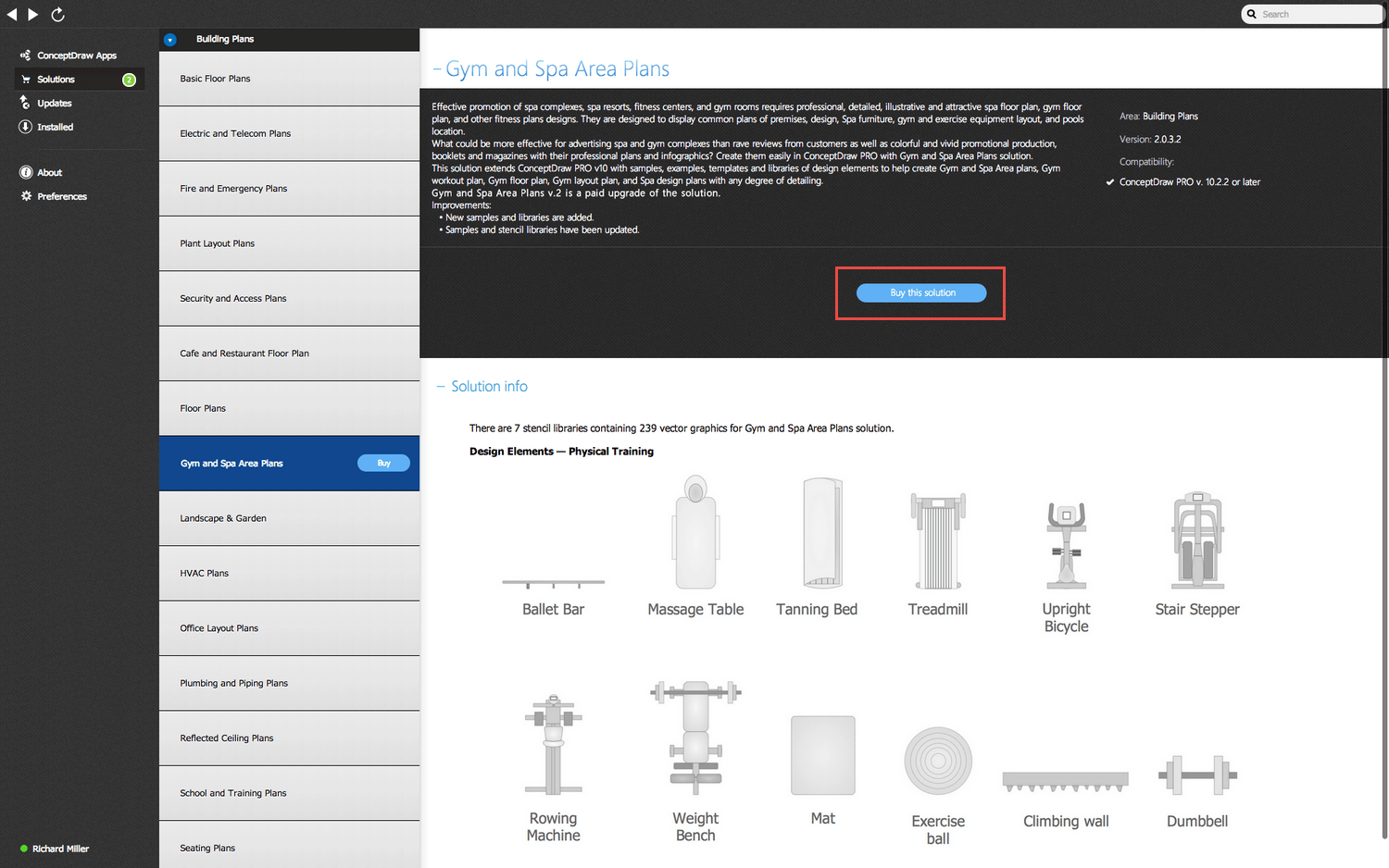 Gym and Spa Area Plans Solution — Buy